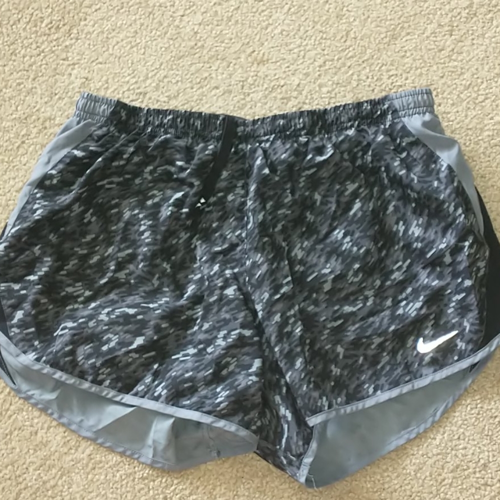 Grey and black Nike Running shorts